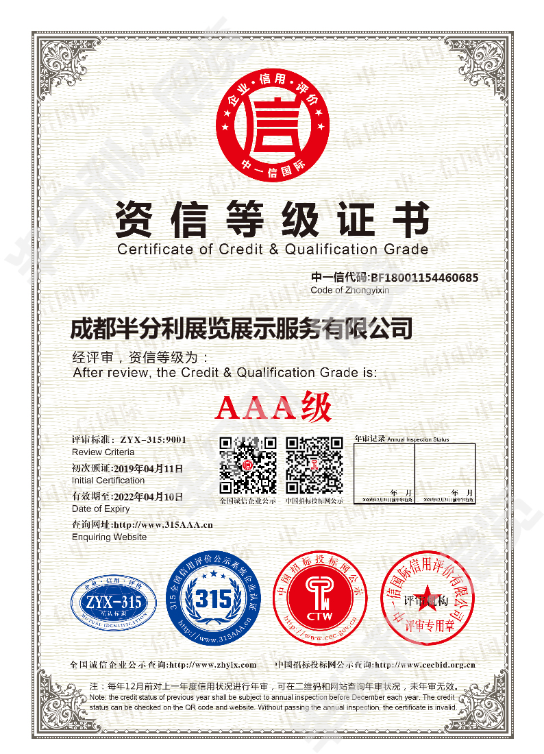 資質等級證書